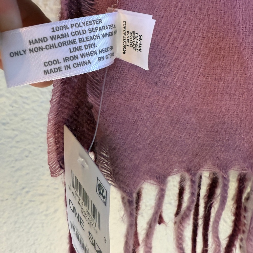 Mauve Pink and Purple Scarf, Women’s One Size, Style & Co. - Picture 8 of 10